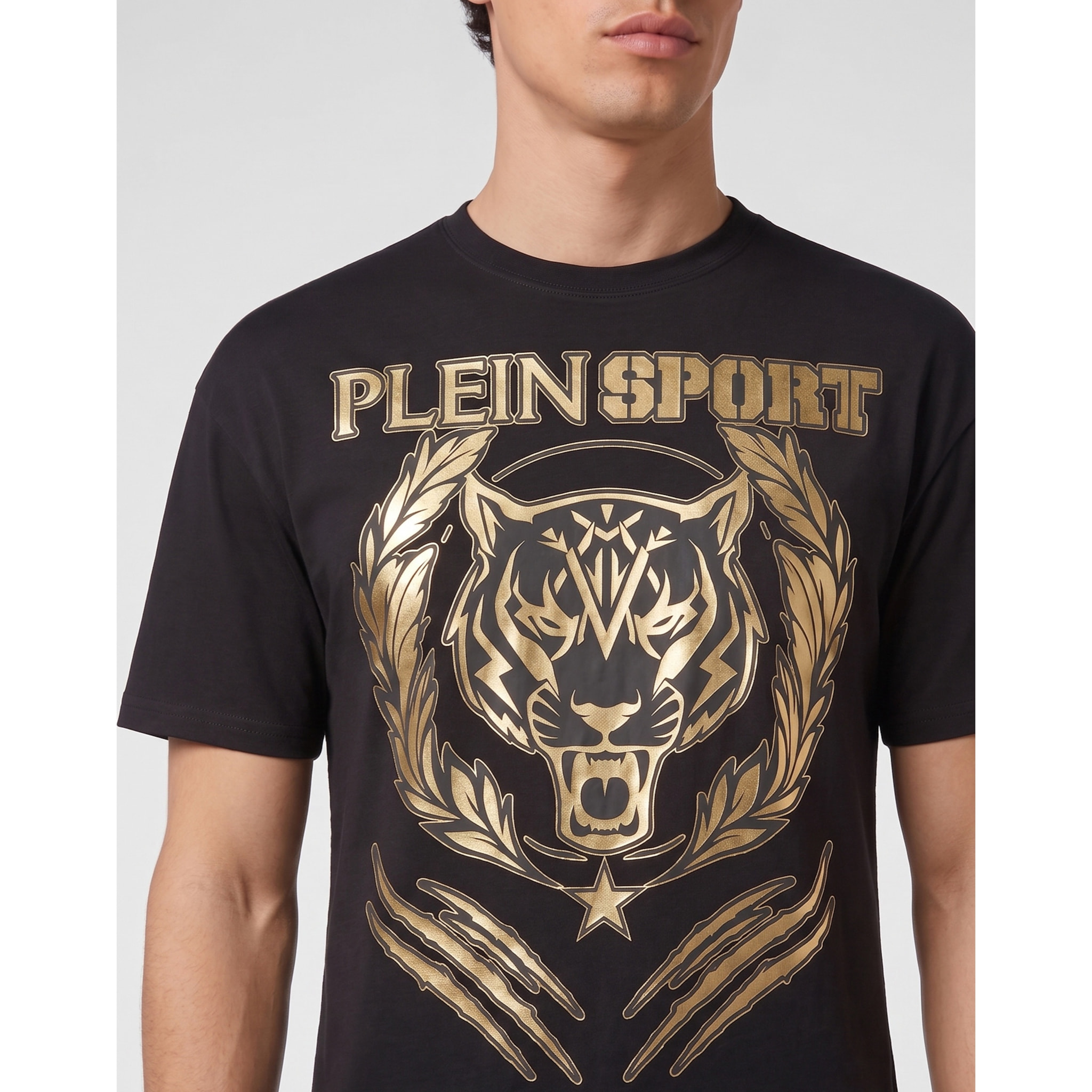 PLEIN SPORT Camiseta de cuello redondo y manga corta TIGER