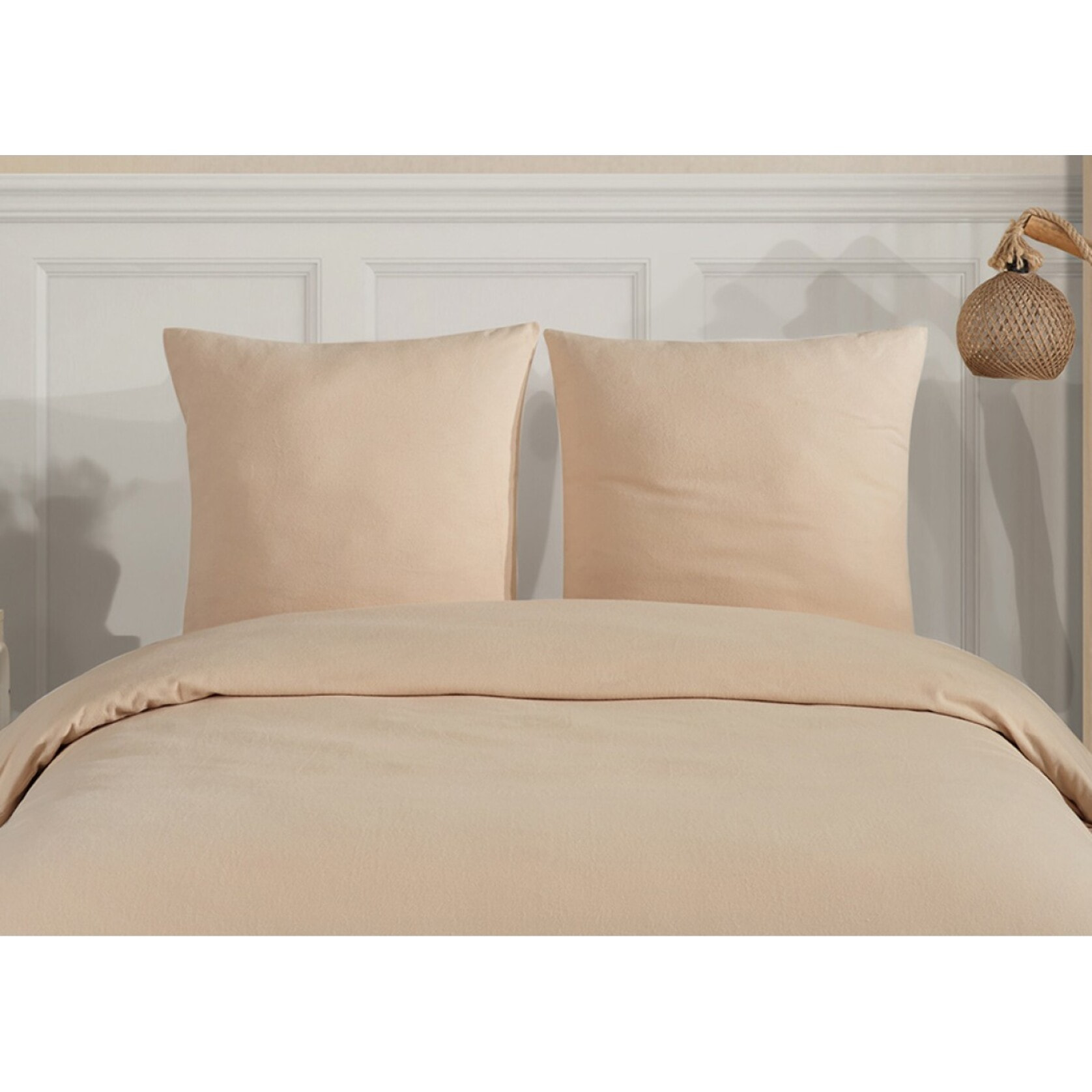 Parure de lit Flanelle de coton beige
