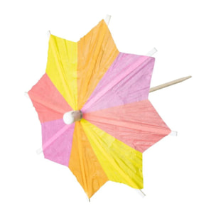 Lot de 15 mini parasols pour cocktail Fackelmann Nature