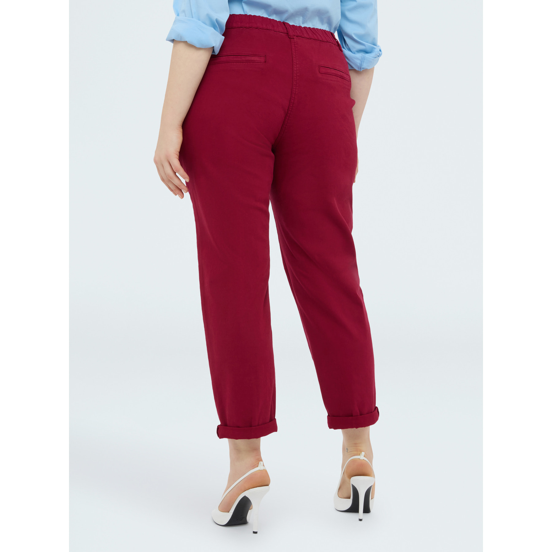 Fiorella Rubino - Pantalones Chino de algodón - Burgundy