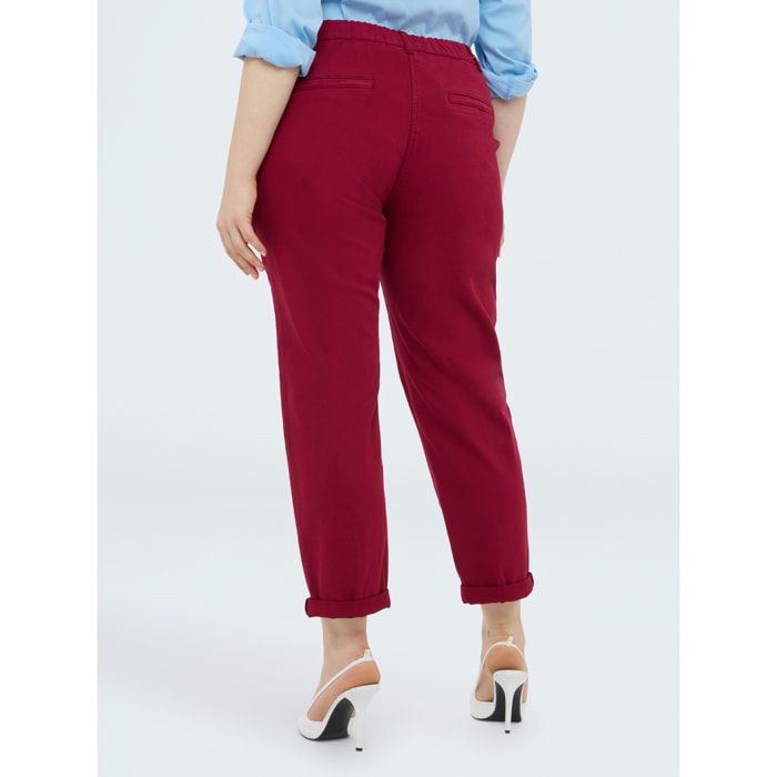 Fiorella Rubino - Pantalones Chino de algodón - Burgundy