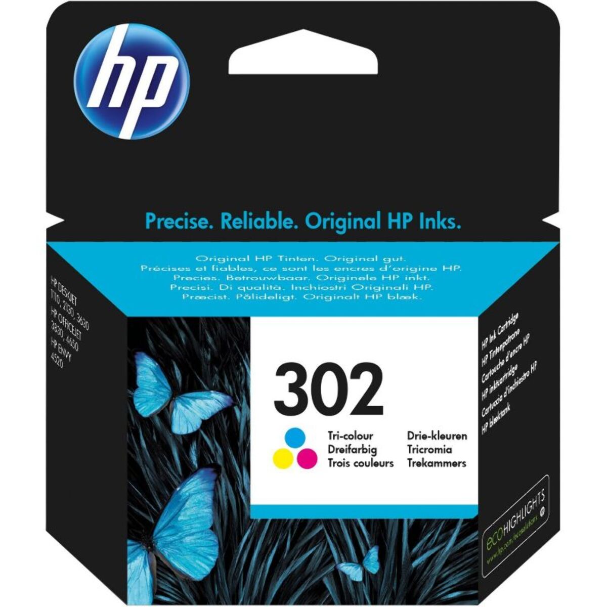 Cartouche d'encre HP Originale 302 3 Couleurs (CMY) - F6U65AE