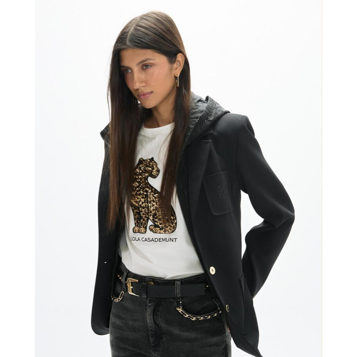Giacca tecnica in stile americano con gilet interno imbottito in nylon.