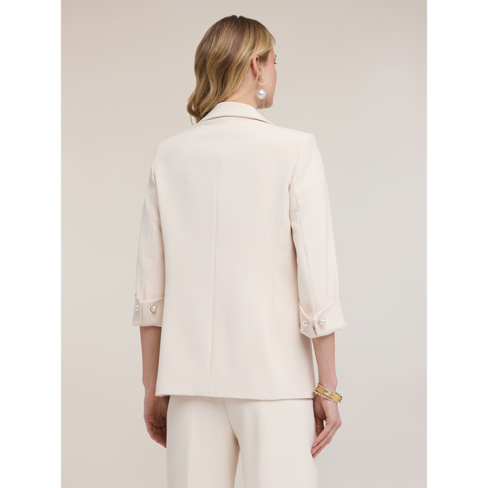 Motivi - Giacca blazer con gemelli gioiello - Bianco