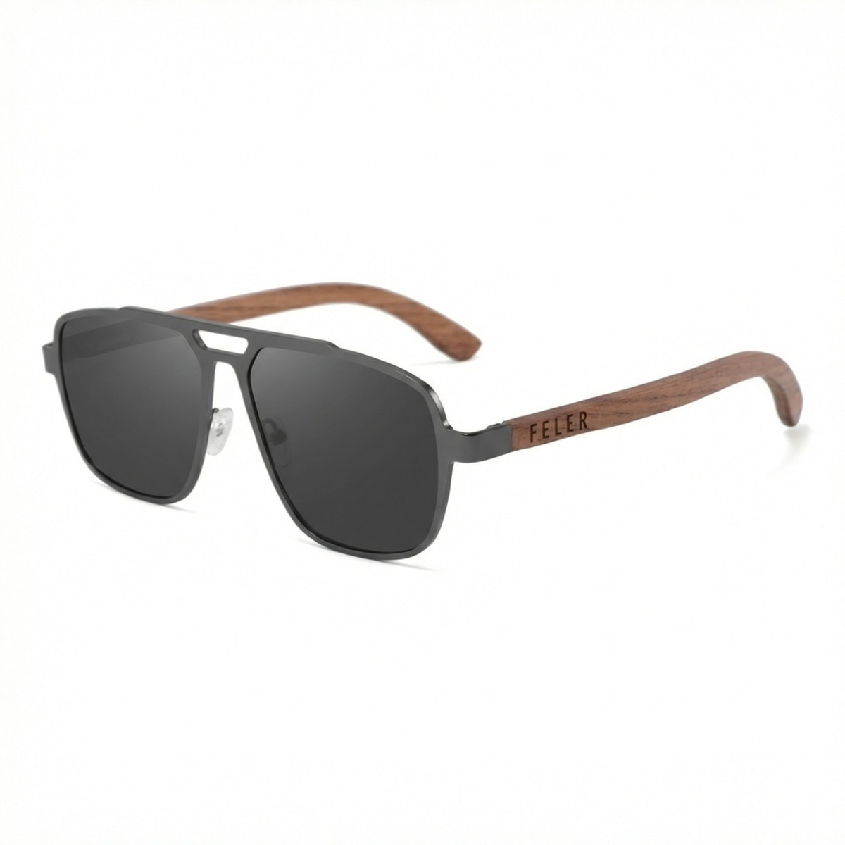 Gafas de Sol Feler 1517-21 Polarizadas de Madera Unisex 55 mm