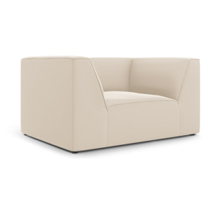 Fauteuil "Charles" en velours beige