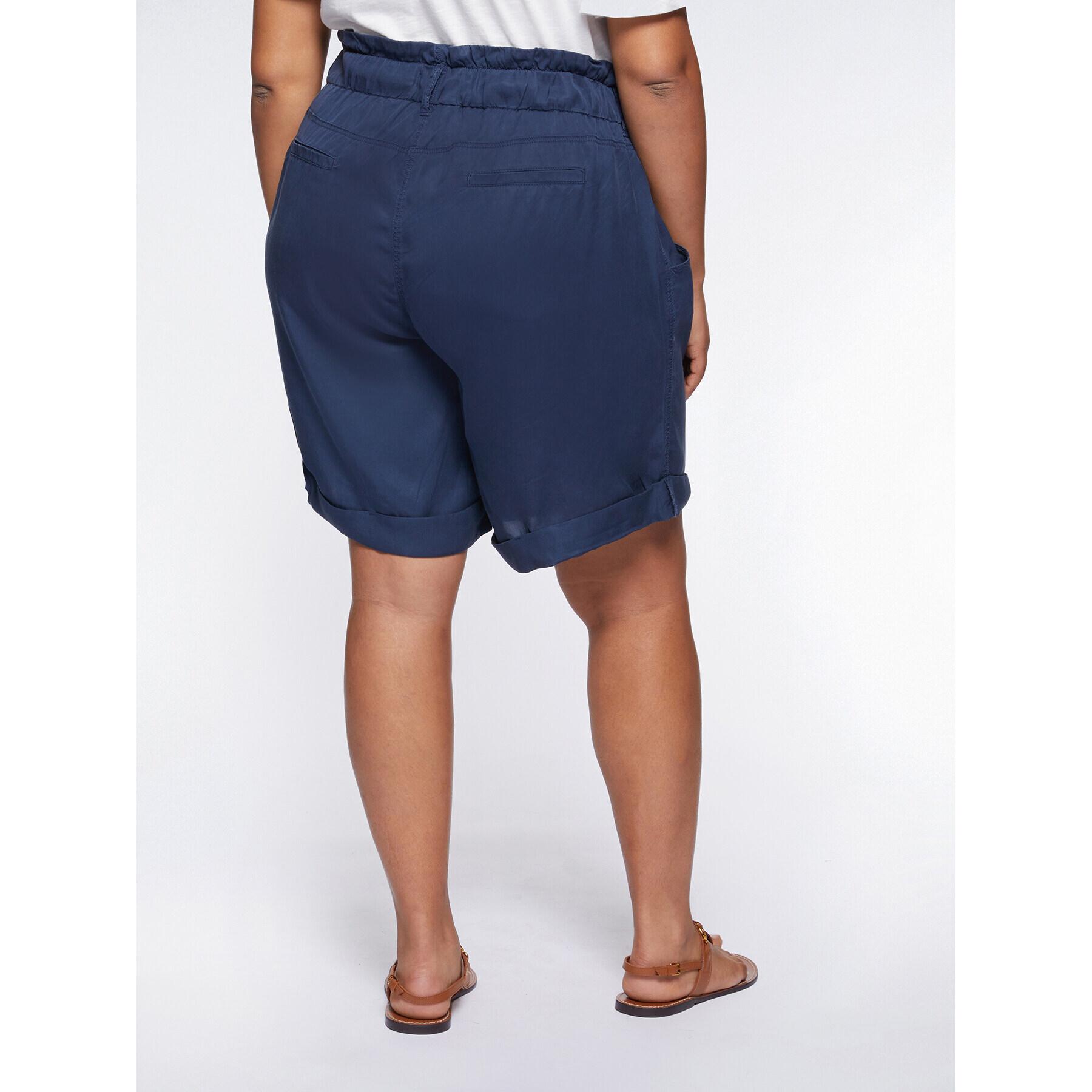 Fiorella Rubino - Pantaloni corti in TENCEL™ - Blu