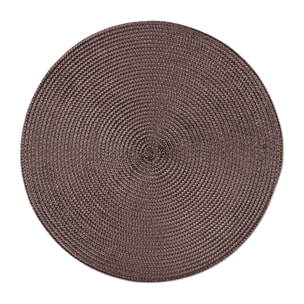 Set de 6 sets de table ronds Excelsa – Round, Polypropylène Marron