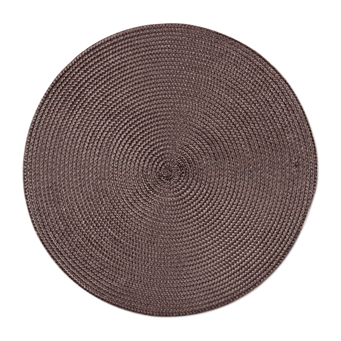 Set de 6 sets de table ronds Excelsa – Round, Polypropylène Marron