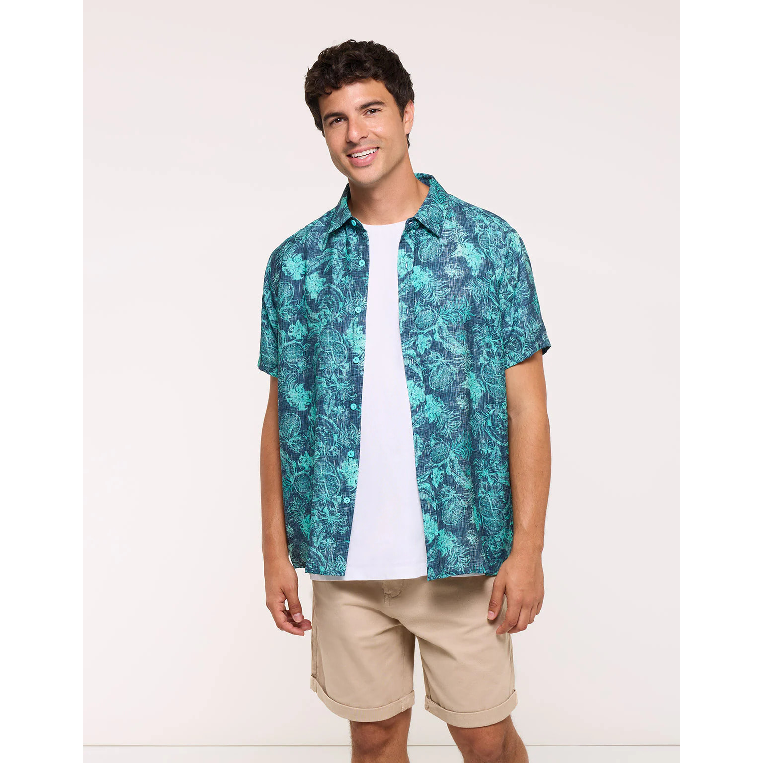 Camisa Manga Corta Azul - Westy