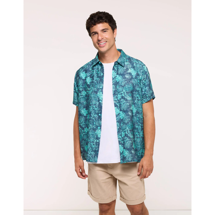 Camisa Manga Corta Azul - Westy