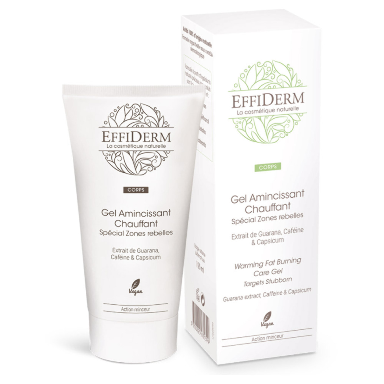 EFFIDERM - Routine Minceur Corps - Gel Minceur Anti-Cellulite Désinfiltrant + Gel Amincissant Chauffant Spécial Zones Rebelles- Aide à éliminer la graisse localisée et à affiner la silhouette