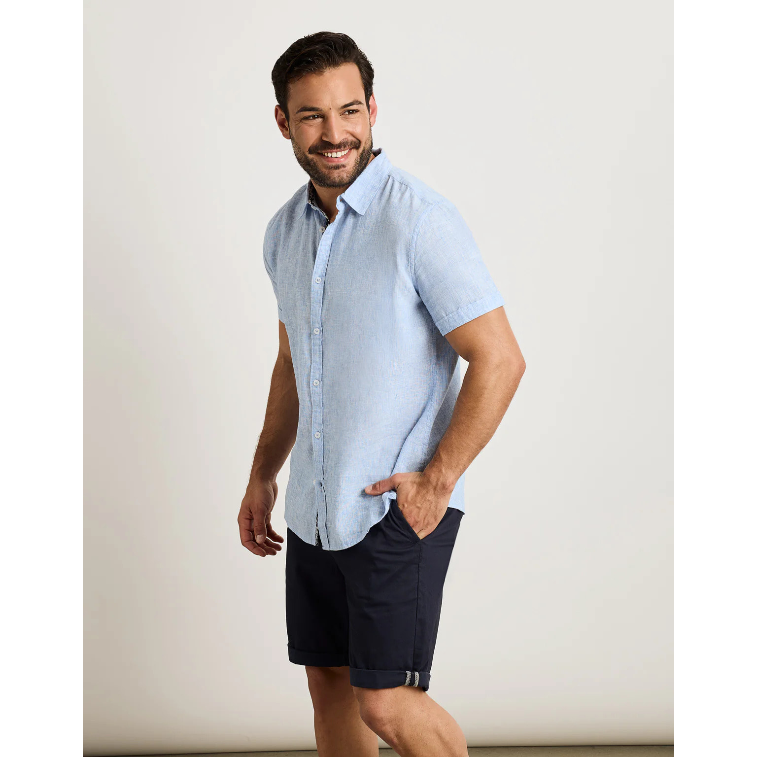 Camisa Manga Corta Azul Claro - Elan