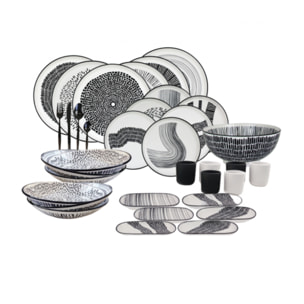 Service à vaisselle complet 55 pièces, YUCATAN