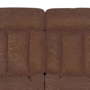 Sofá relax de 2 plazas con reposapiés elevable en chocolate 152 cm Kendal Chocolate