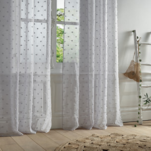 Voilage "Lily" - gris - 140x240 cm