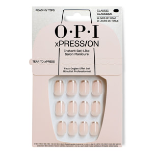 xPRESS/ON - Read My Tips - Faux ongles réutilisables, effet gel - Jusqu'à 14 jours de tenue