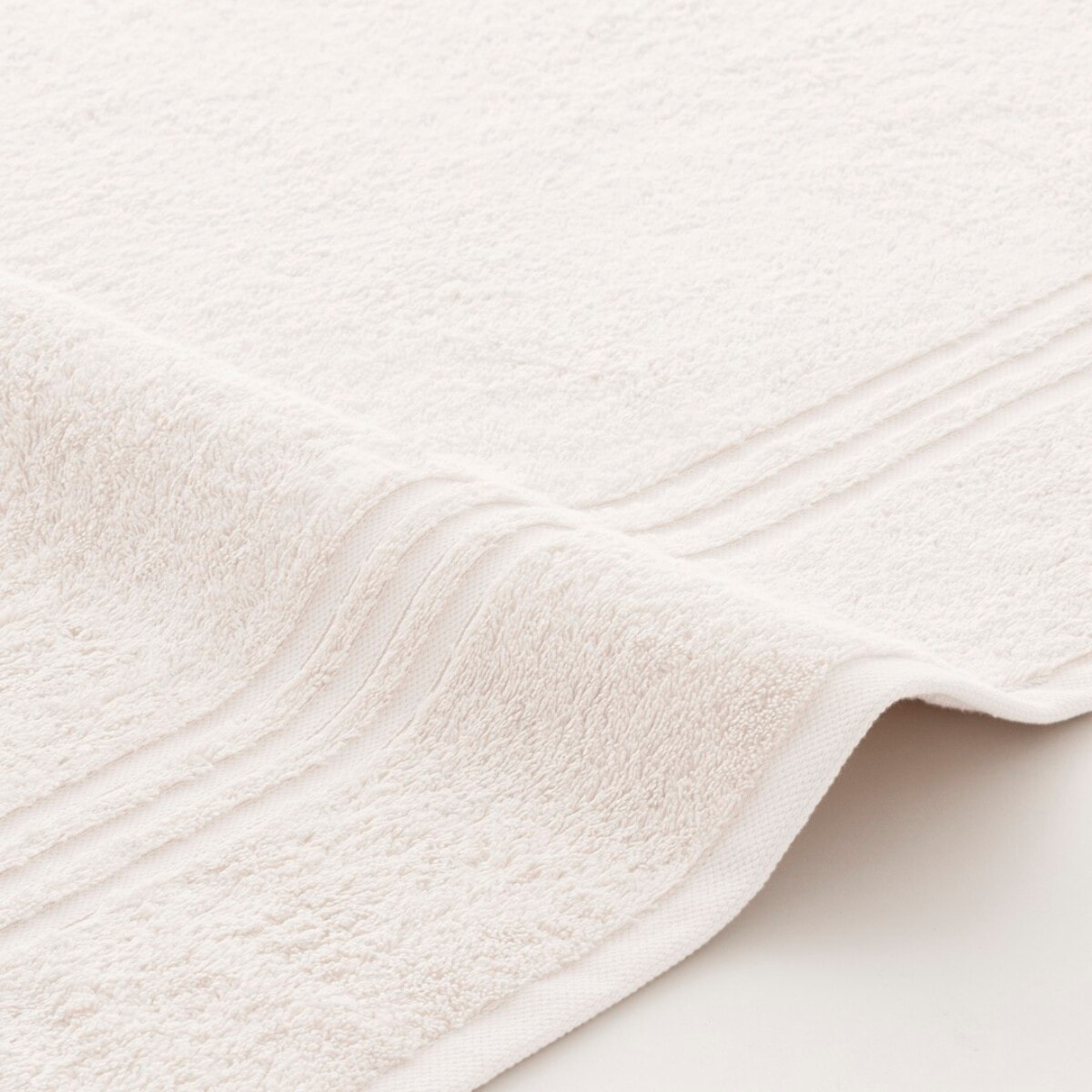 Set 2 toallas ducha + 2 toallas lavabo musgo-blanco premium