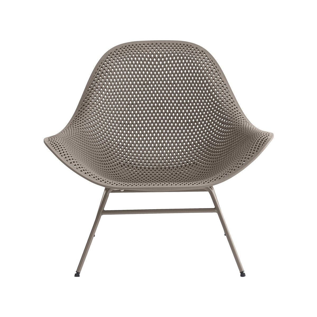 Lot de 2 fauteuils de jardin avec table basse "Soléna" - Taupe