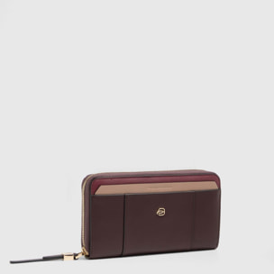Piquadro Portafogli donna grande zip-around