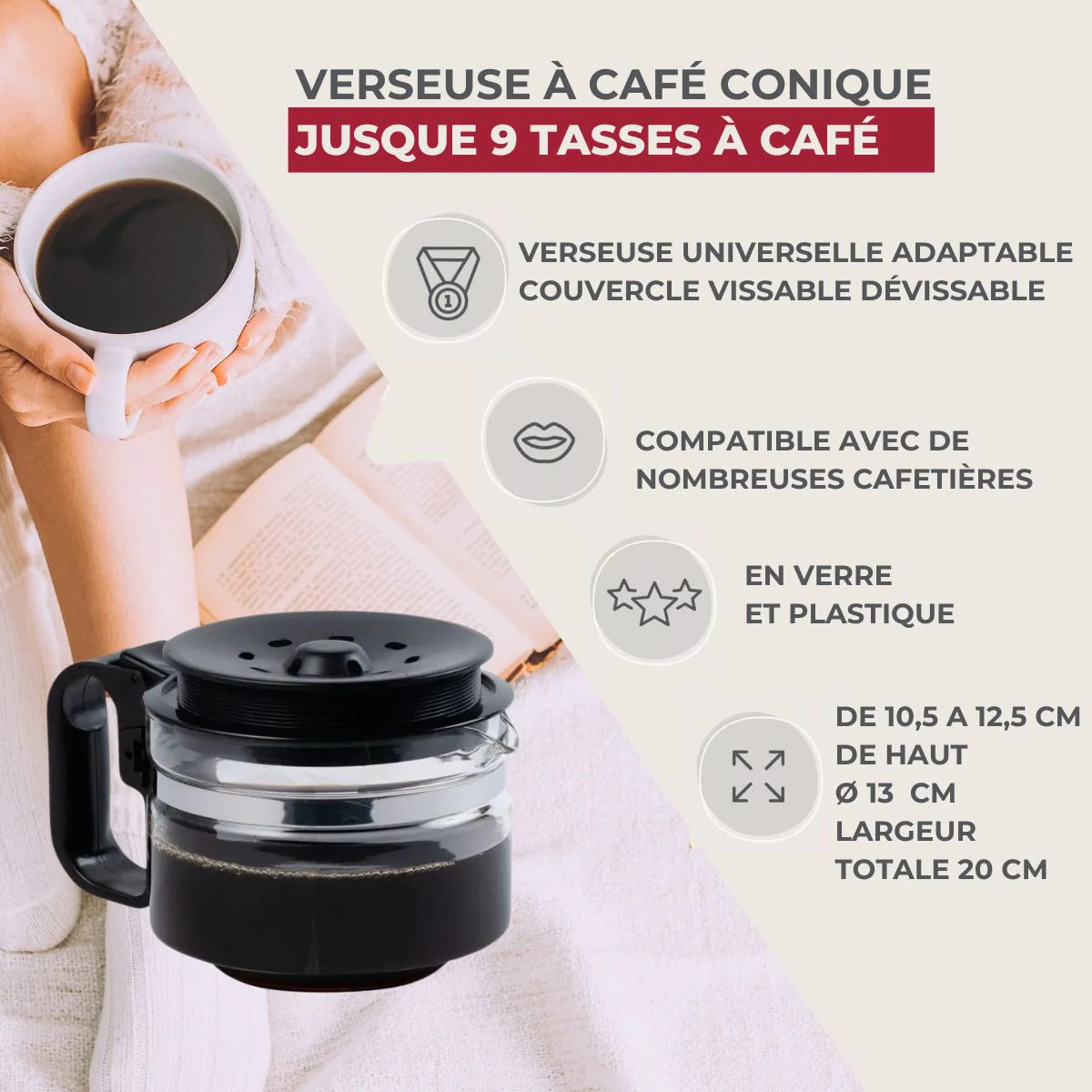 Verseuse universelle pour cafetière Fackelmann