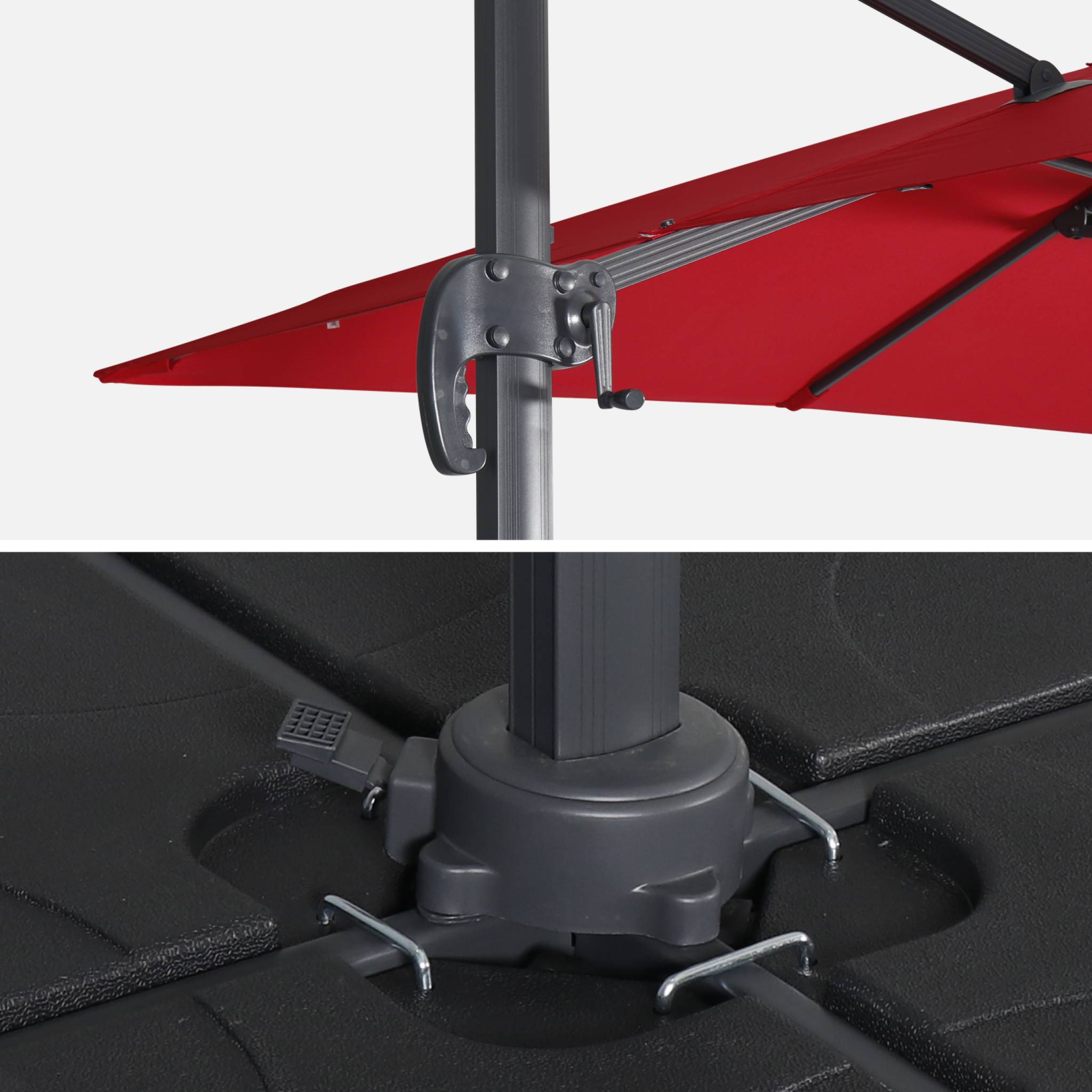 Parasol déporté carré 3x3m FALGOS