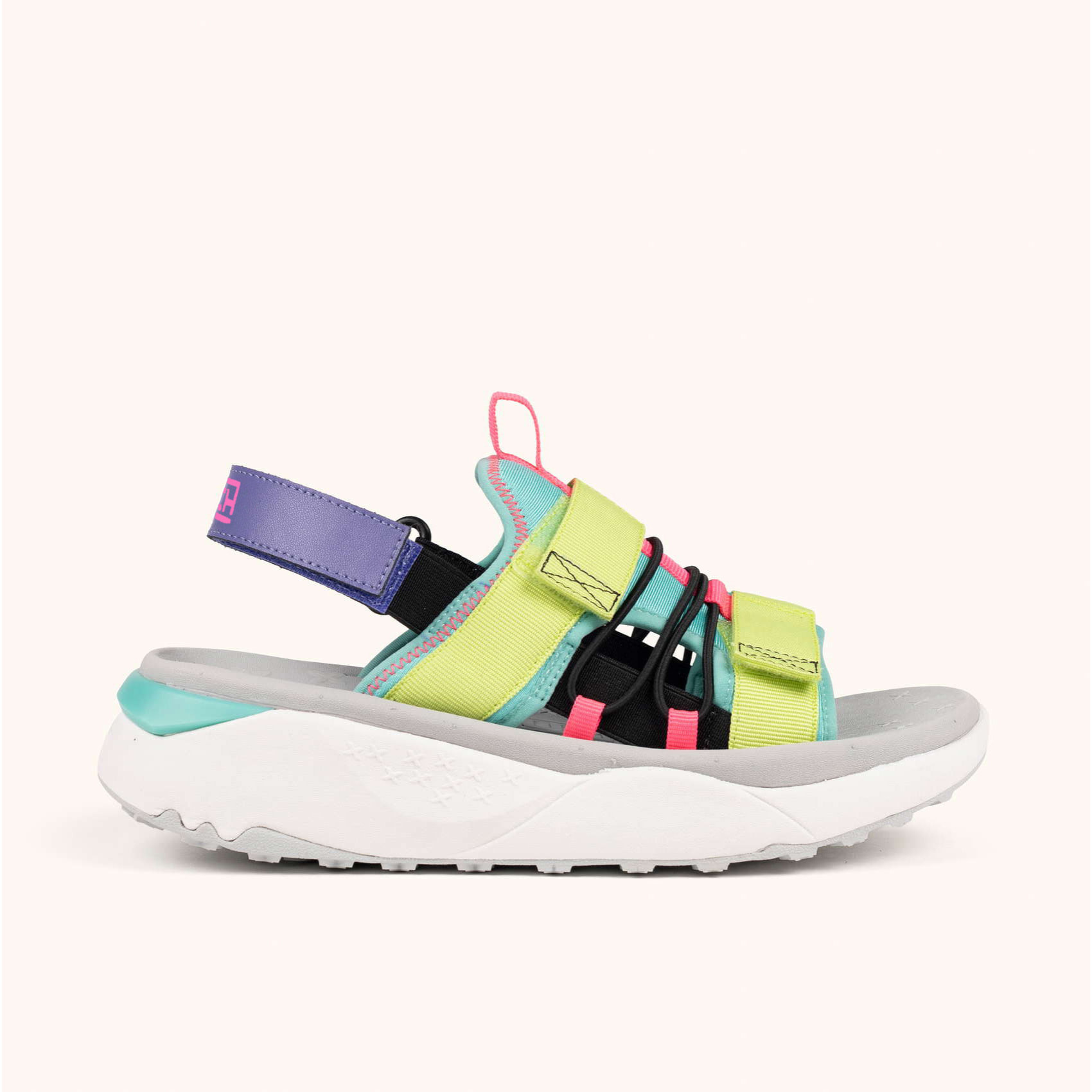 Sandalias Deportivas de Plataforma Multicolor Flúor MUNICH HAYAI 04