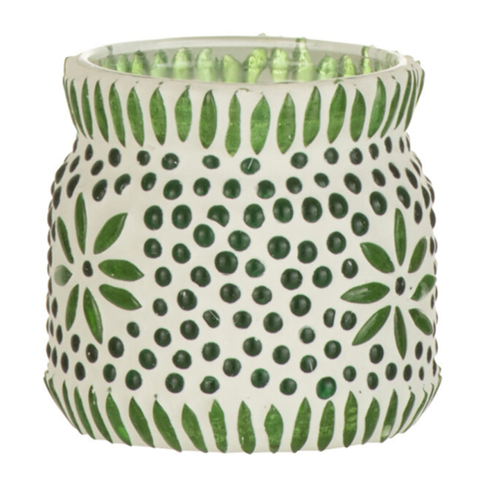 J-Line bougeoir Bram  - verre - vert - medium - 4 pcs