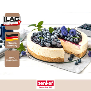 Moule à manqué à charnière 26 cm avec couvercle de transport Zenker Pure