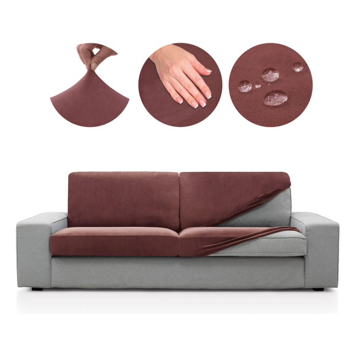 Funda TERCIOPELO ANTIMANCHAS para ASIENTO y RESPALDO modelo VERONICA