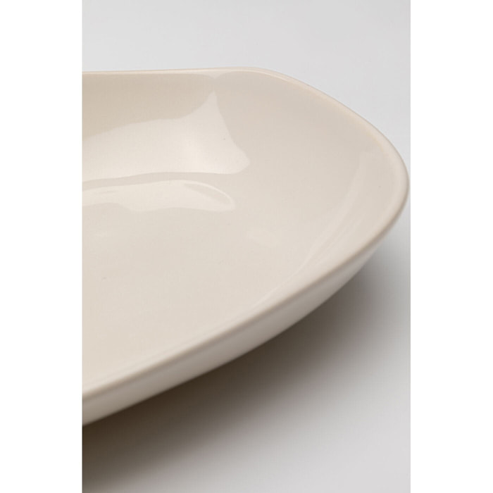 Assiettes creuses Organic 25cm crème set de 4 Kare Design