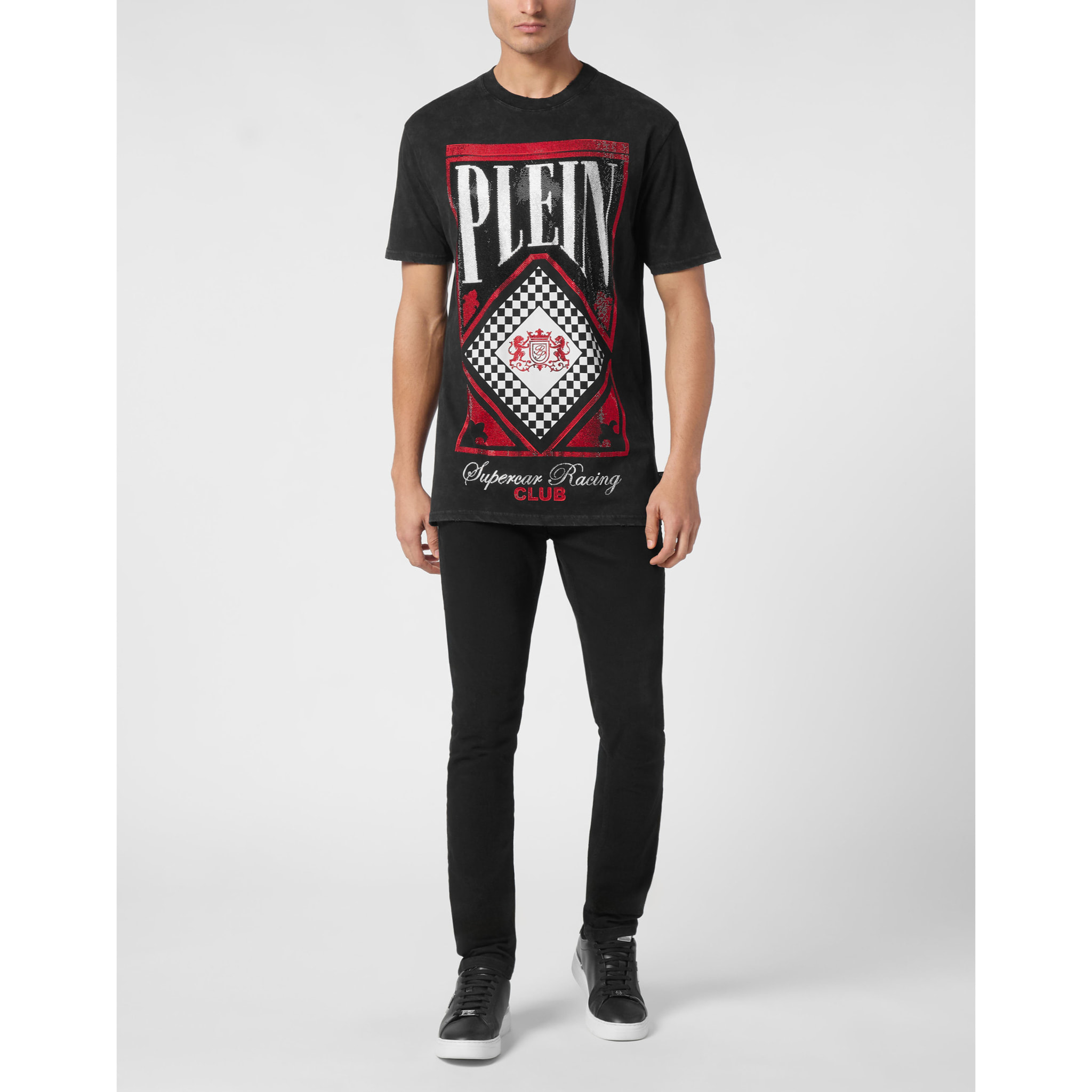 PHILIPP PLEIN T-Shirt Round Neck RACING