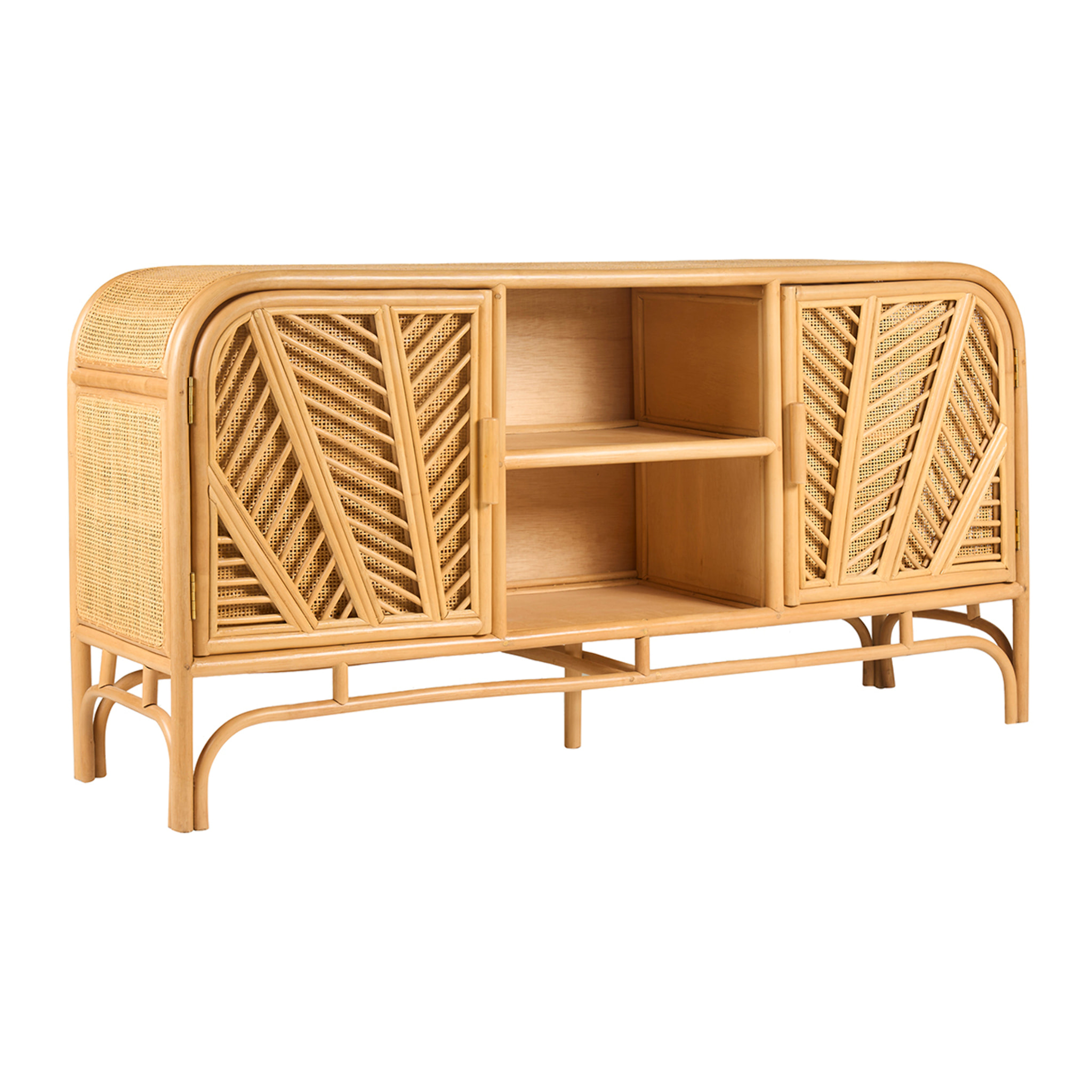 Buffet vintage en rotin 2 portes L150 cm GALON