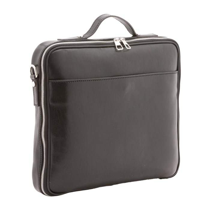 Borsa a mano  unisex In Vera pelle Made in Italy 38x32x6 cm