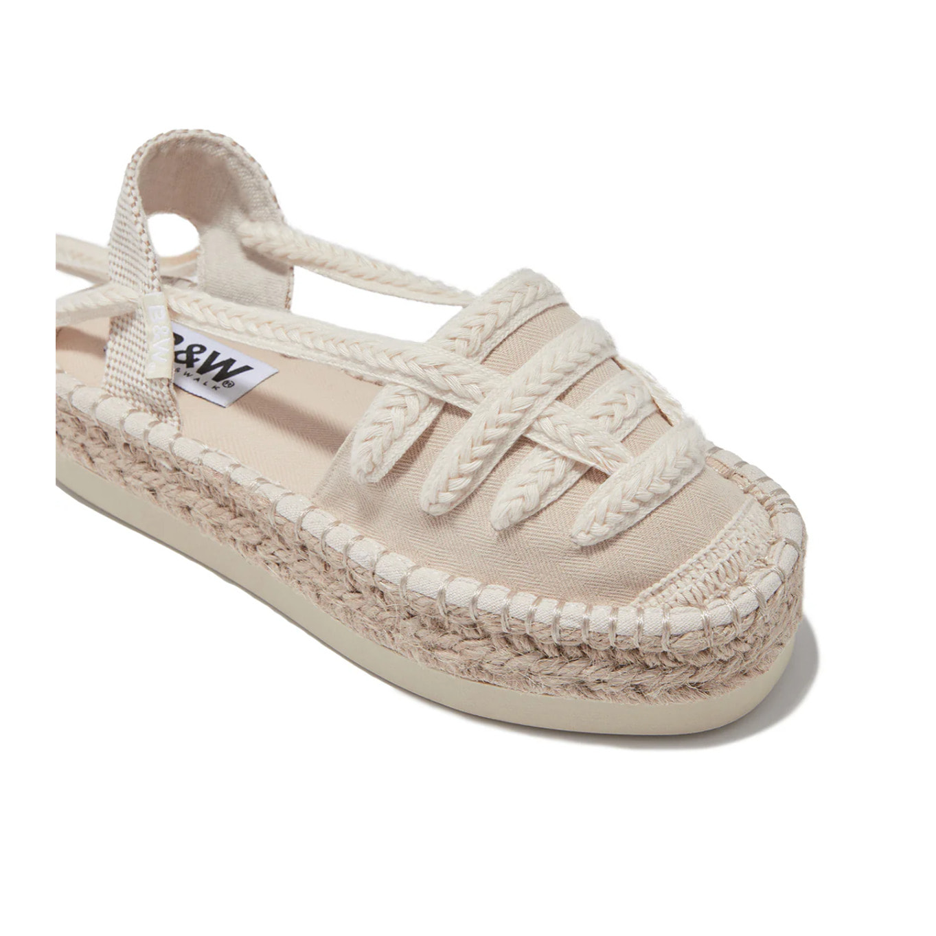 B&W Break&Walk - Sandali estivi in juta con zeppa per donna e bambina