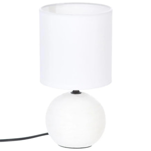 Lampe céramique "Timéo" blanc strié H25cm