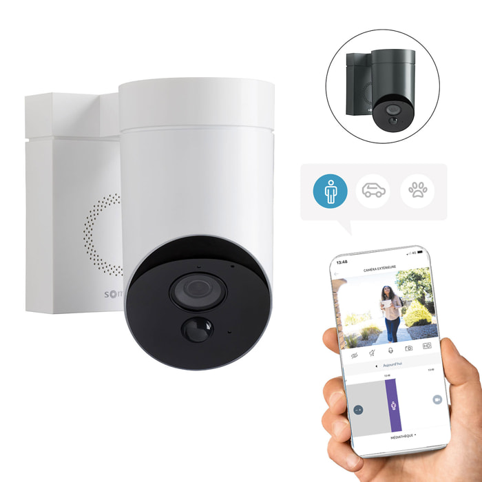 Outdoor Camera blanche 2 - Caméra de surveillance extérieure wifi