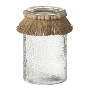 J-Line photophore Perles - verre - transparent - large