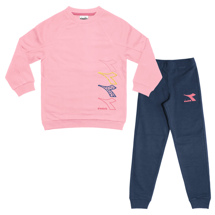 Tuta Bimba Ragazza DIADORA Cotone Felpato Zip Art.180961