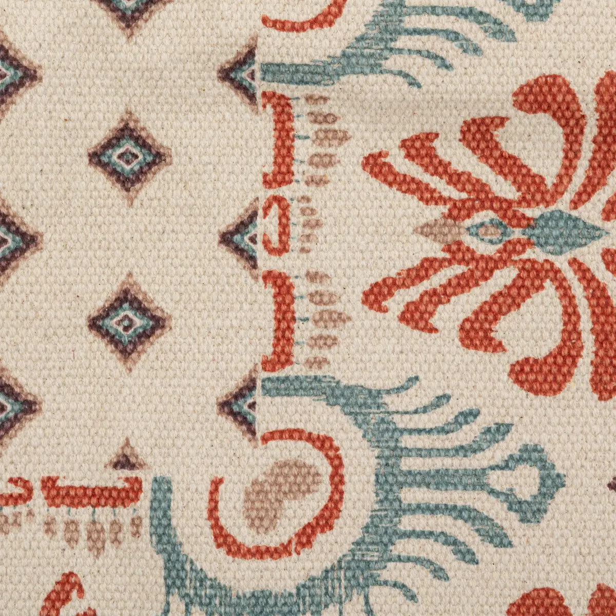 Tapis "Ikat" coton tufté ivoire 120x170cm