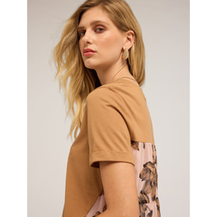 Motivi - Camiseta con inserción trasera - Beige