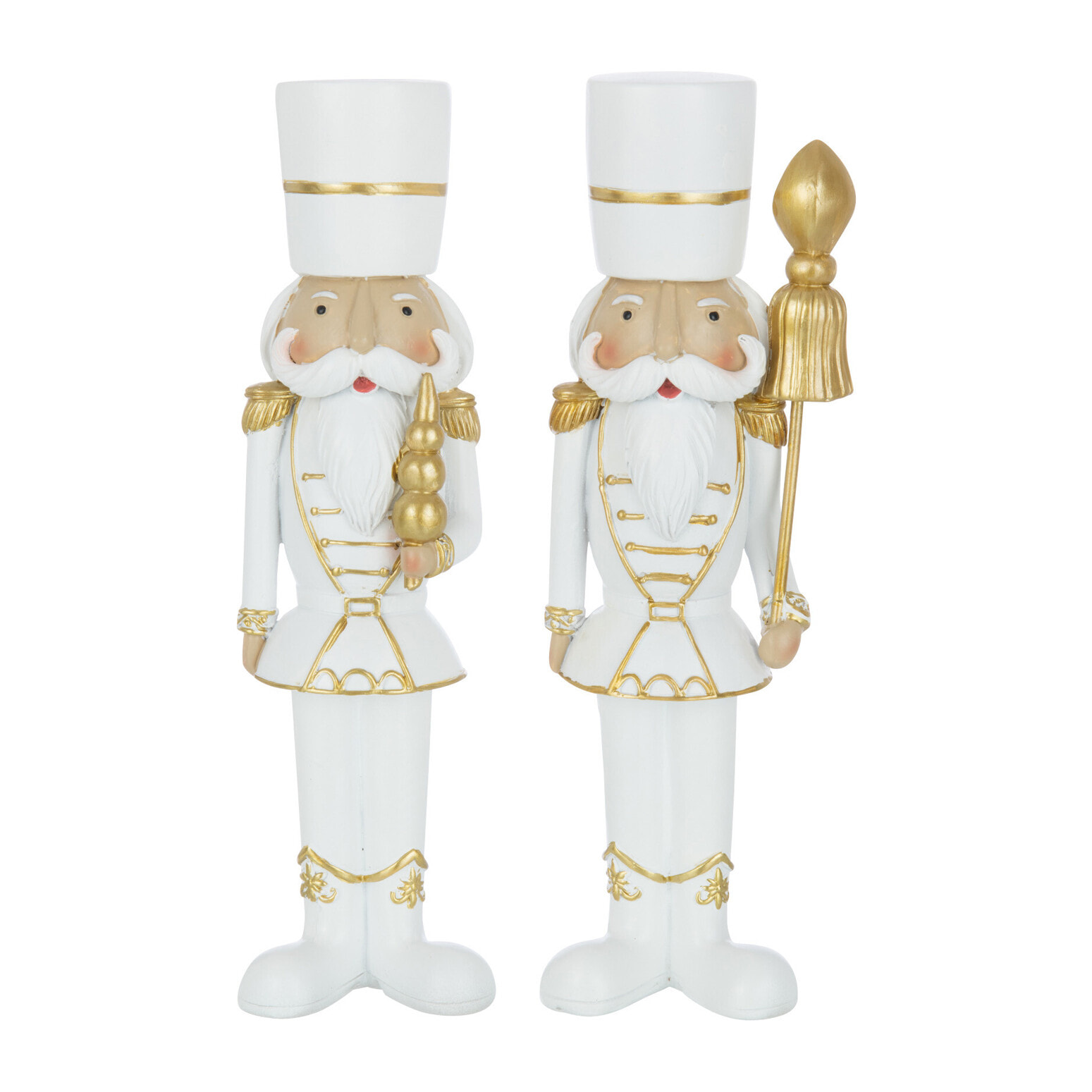 J-Line figurine Casse Noisette - polyrésine - blanc/or - large - 2 pcs