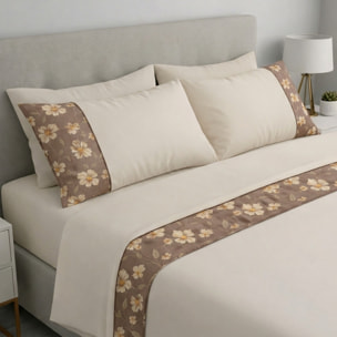Completo letto Armonie IPERSAN Puro Cotone Gigliola Beige