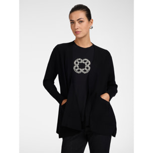 Elena Mirò - Cardigan in viscosa comfort - Nero