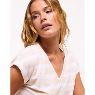 Camiseta Manga Corta Beige - Mavix
