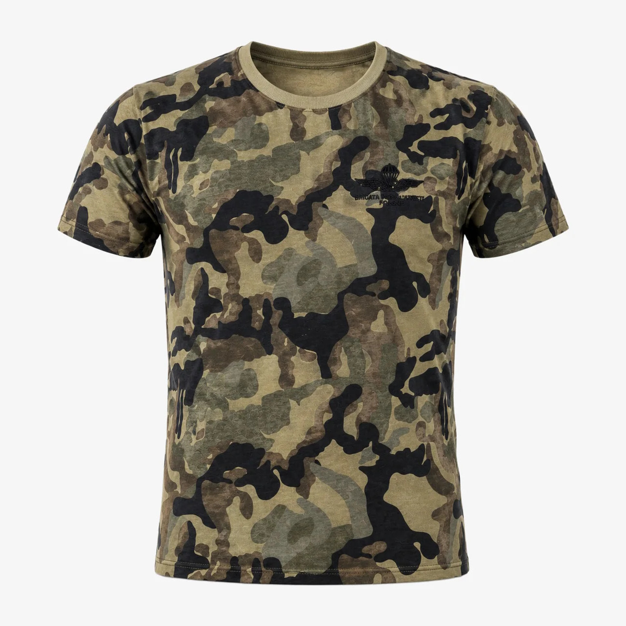 T-shirt Esercito camouflage verde in cotone uomo