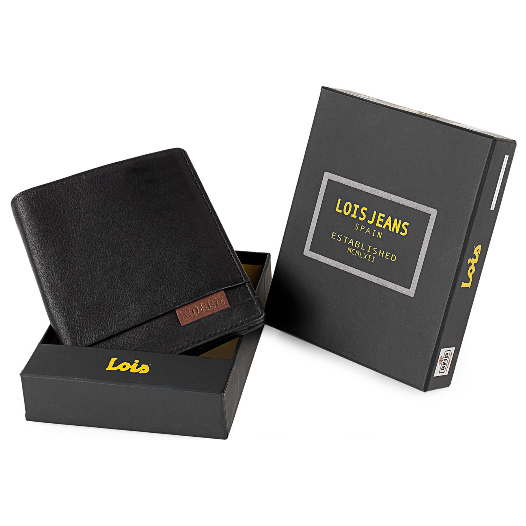 Cartera Hombre Piel Lois Drum Negro
