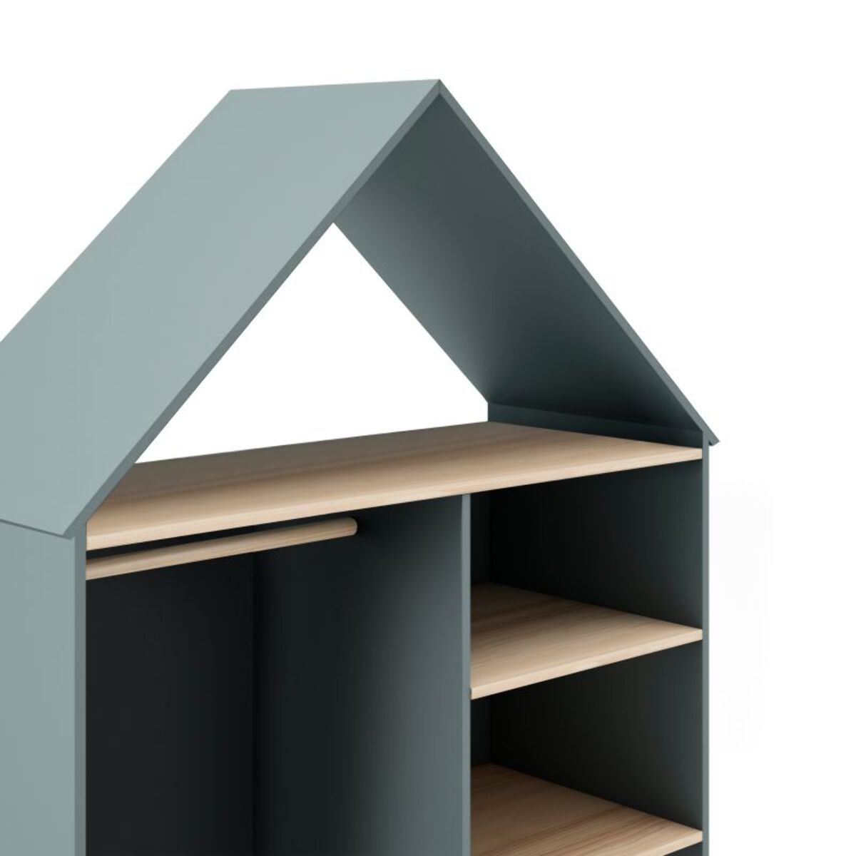 Armario vestidor juvenil Misty Cloud Verde Salvia - Oak Soft