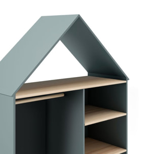 Armario vestidor juvenil Misty Cloud Verde Salvia - Oak Soft