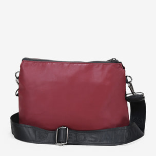 Bolso bandolera rojo con doble compartimento